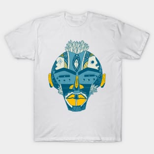 Retro Wave African Mask 4 T-Shirt